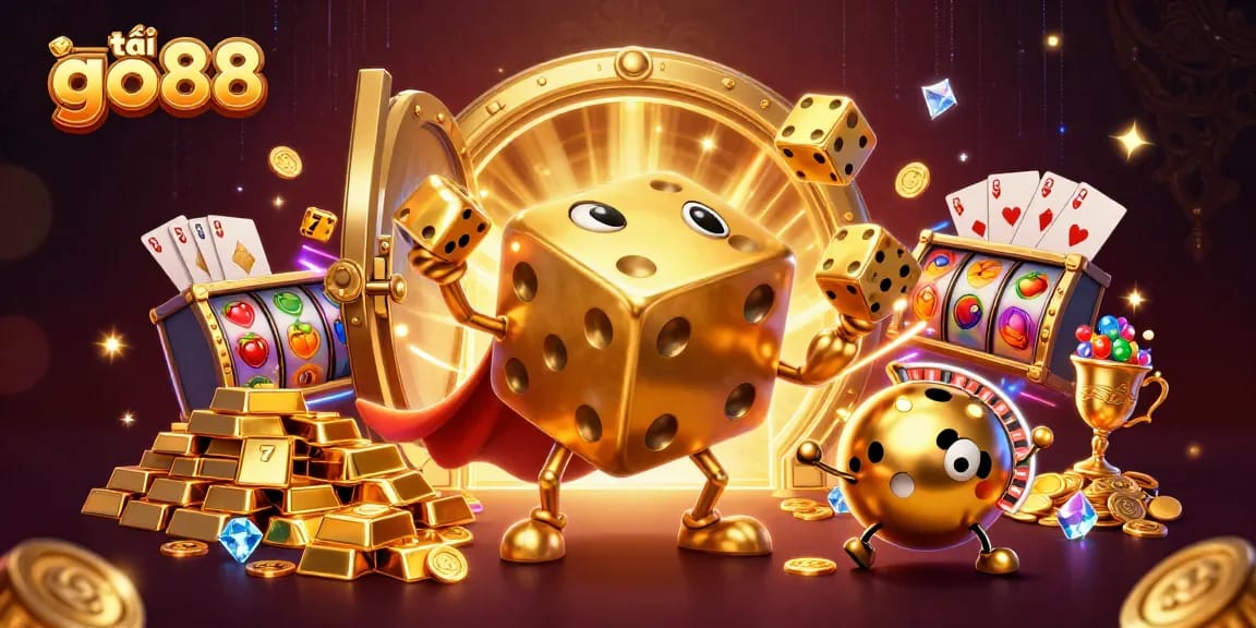 Engage with thrilling slots action at tải go88 featuring a vibrant 3D casino scene.