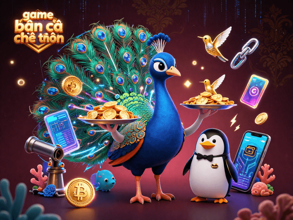 Experience the excitement of game bắn cá đổi thưởng with 3D sea creatures and vibrant characters in action.
